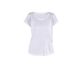 Blue - Lotta linen Tee - White
