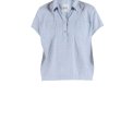 Blue - Lisbeth short linen Shirt - Heaven-melange