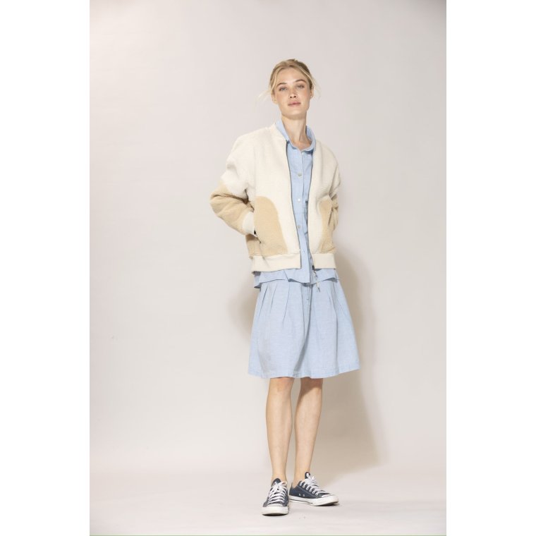 Blue - Anemone linen Skirt - Heaven-melange