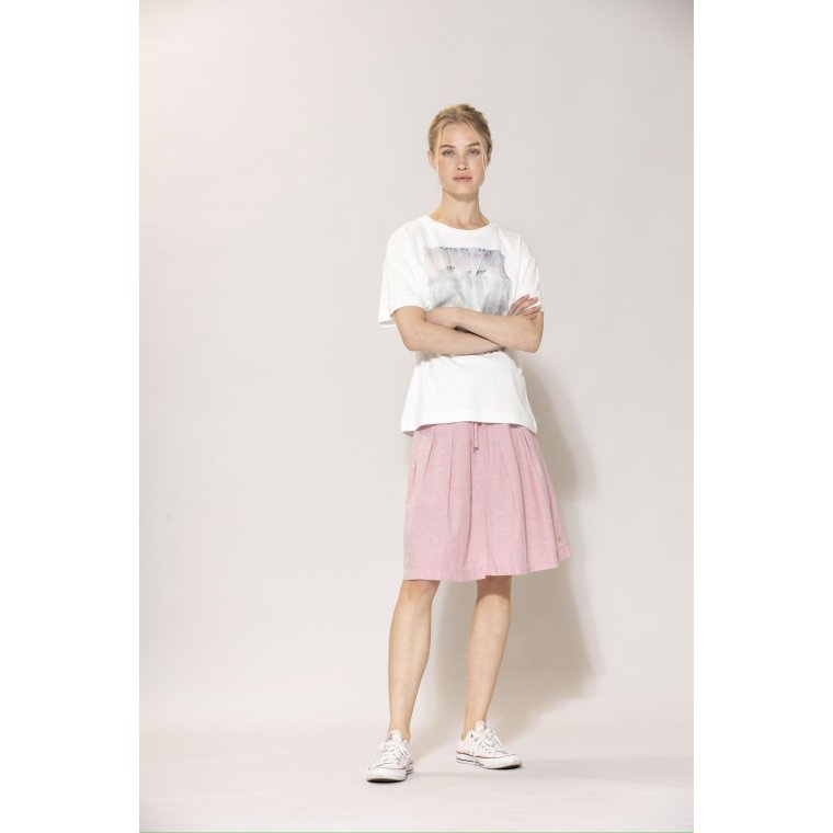 Blue - Anemone linen Skirt - Soft Pink melange