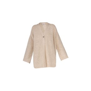 Blue - Megan Cardigan - Chalk-melange