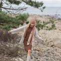 Blue - Megan Cardigan - Chalk-melange