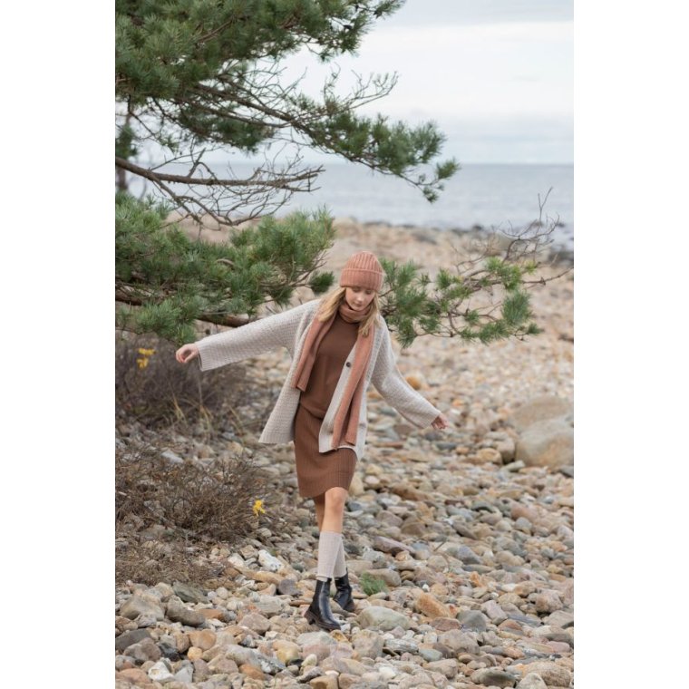 Blue - Megan Cardigan - Chalk-melange