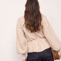Co`couture - 32241 RowCC Pointelle Tie Cardigan - Creme