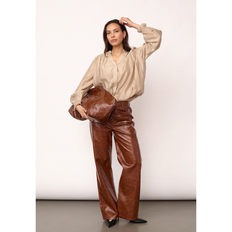 Co`couture - DelinCC Balloon Emb Shirt - Mink