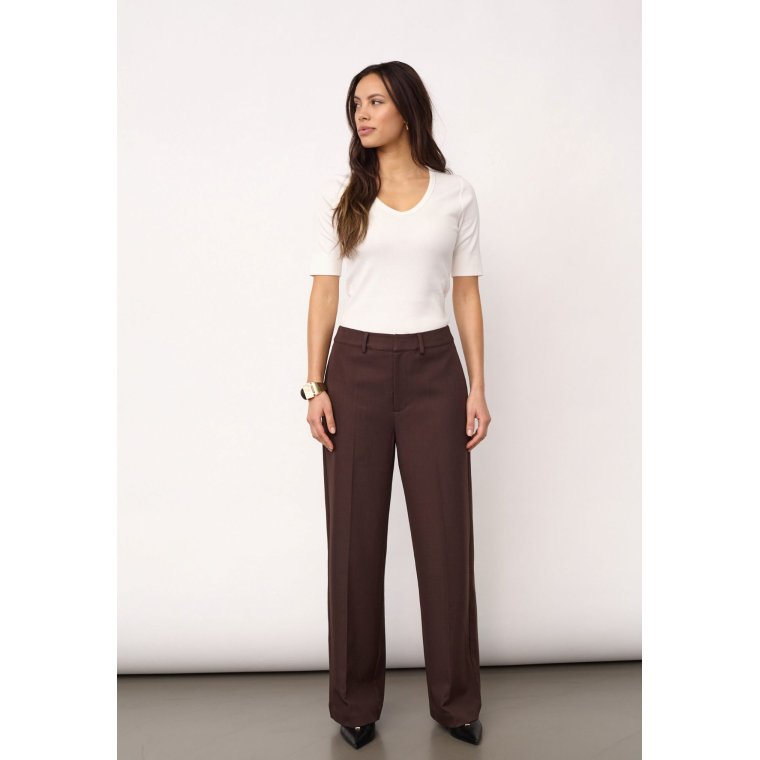 Co`couture - LunaCC Wide Pant - Dark Brown