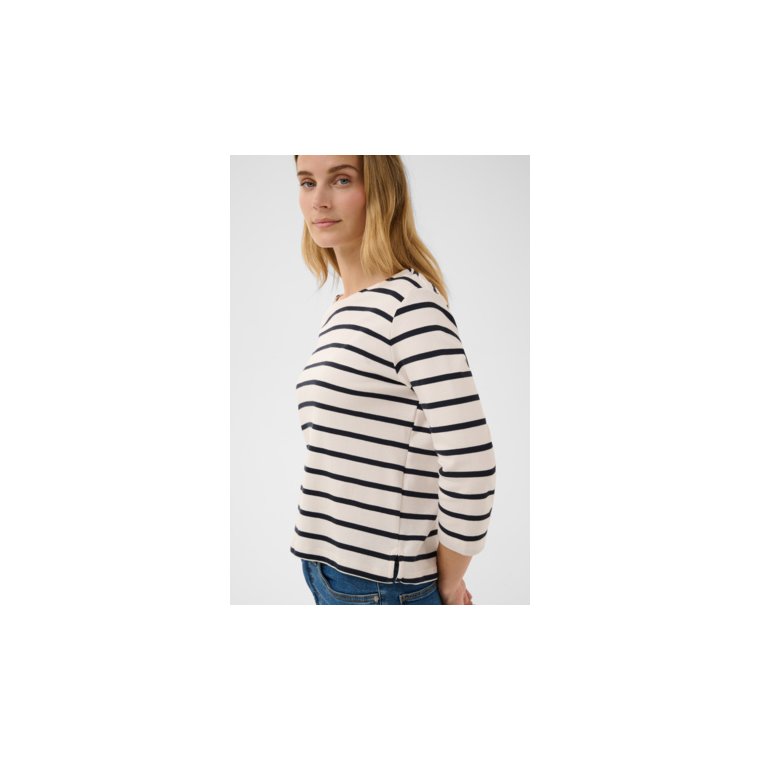 Part Two - NelaPW Tshirt - Dark Navy Stripe