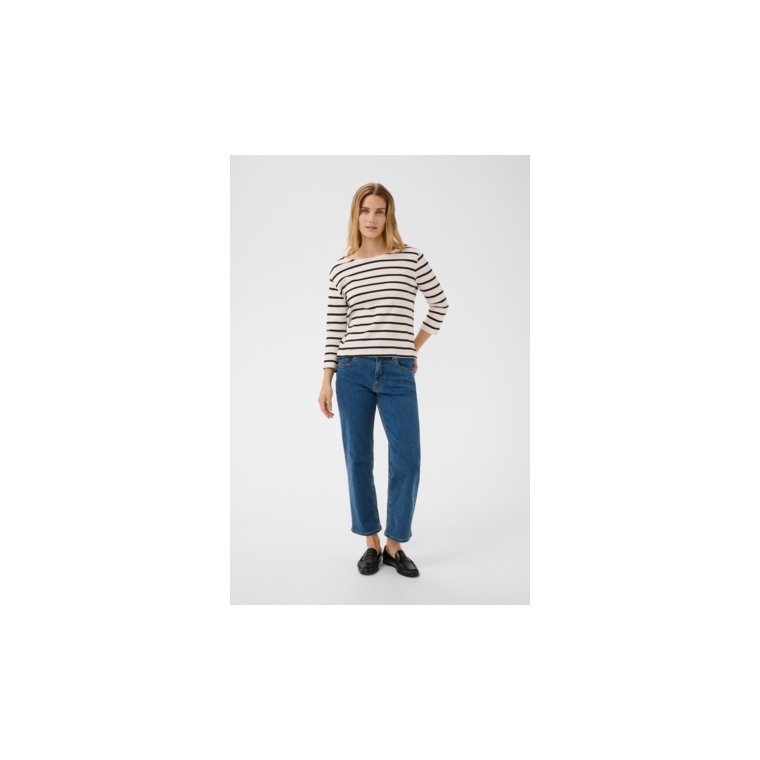 Part Two - NelaPW Tshirt - Dark Navy Stripe