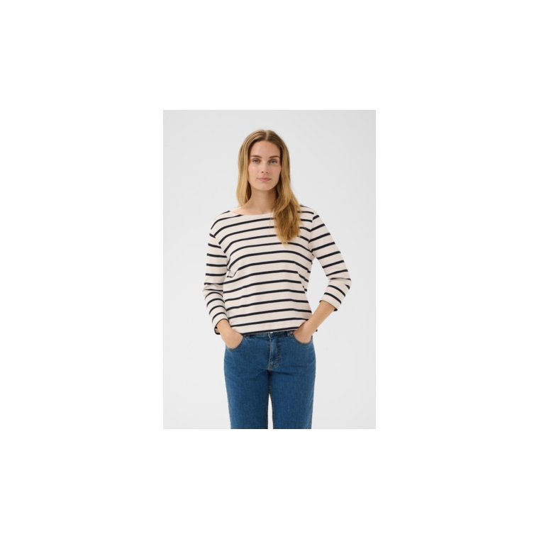 Part Two - NelaPW Tshirt - Dark Navy Stripe