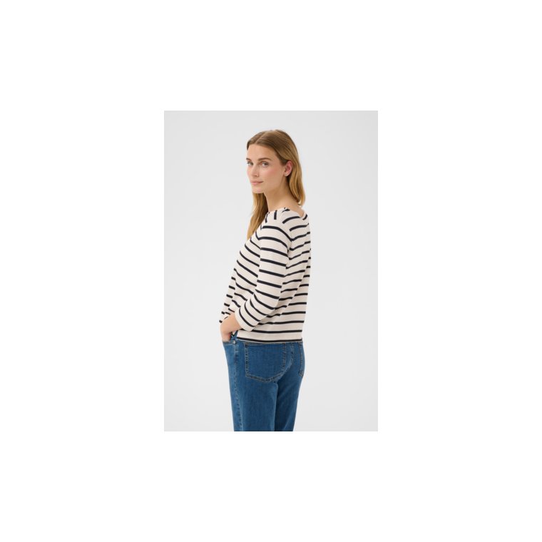 Part Two - NelaPW Tshirt - Dark Navy Stripe