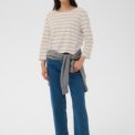 Part Two - NelaPW Tshirt - Eggnog/Grey Stripe