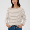 Part Two - NelaPW Tshirt - Eggnog/Grey Stripe
