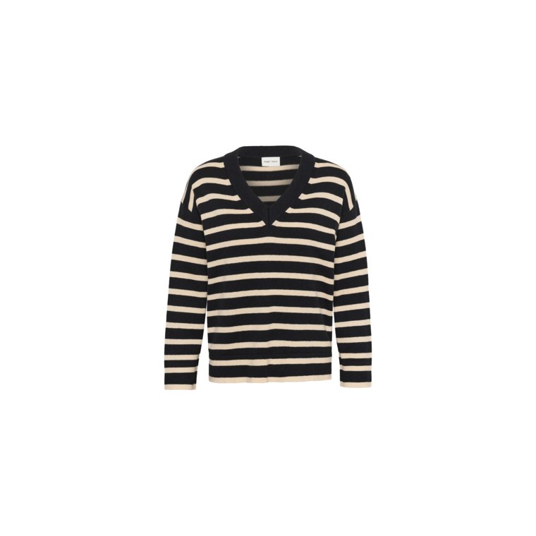 Part Two - CharlinPW Pullover - Dark Navy Stripe