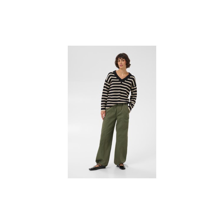 Part Two - CharlinPW Pullover - Dark Navy Stripe