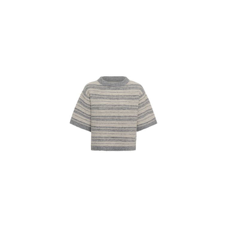 Part Two - CerysPW Pullover - Grey/French Oak Stripe