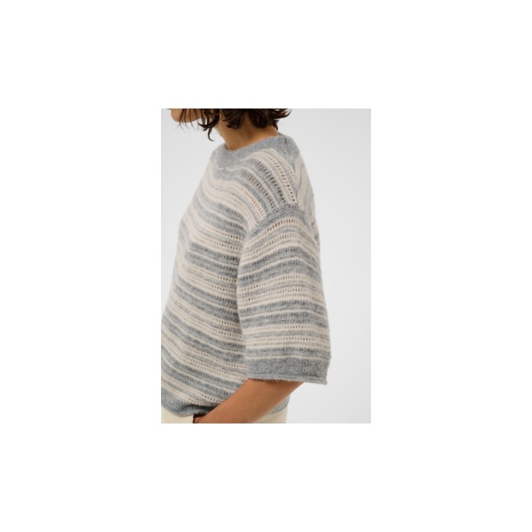 Part Two - CerysPW Pullover - Grey/French Oak Stripe