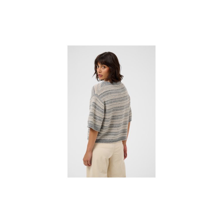 Part Two - CerysPW Pullover - Grey/French Oak Stripe