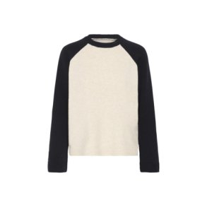 Part Two - CleoPW Pullover - Oatmeal/Navy Colorblock