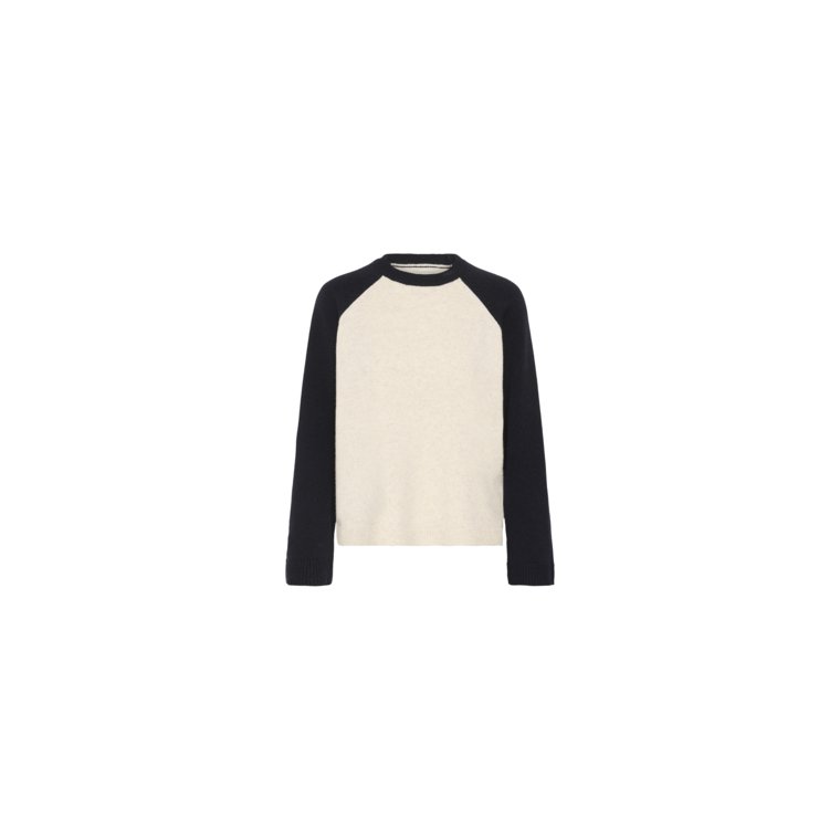 Part Two - CleoPW Pullover - Oatmeal/Navy Colorblock