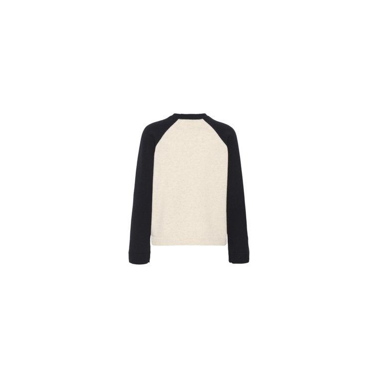 Part Two - CleoPW Pullover - Oatmeal/Navy Colorblock