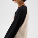 Part Two - CleoPW Pullover - Oatmeal/Navy Colorblock
