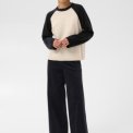 Part Two - CleoPW Pullover - Oatmeal/Navy Colorblock