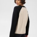 Part Two - CleoPW Pullover - Oatmeal/Navy Colorblock