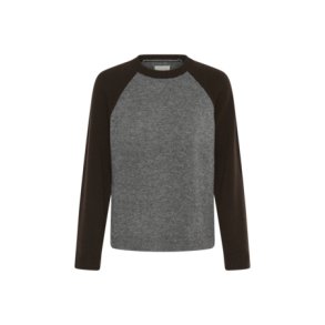 Part Two - CleoPW Pullover - Grey/Mole Colorblock
