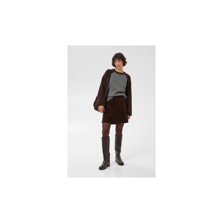 Part Two - CleoPW Pullover - Grey/Mole Colorblock