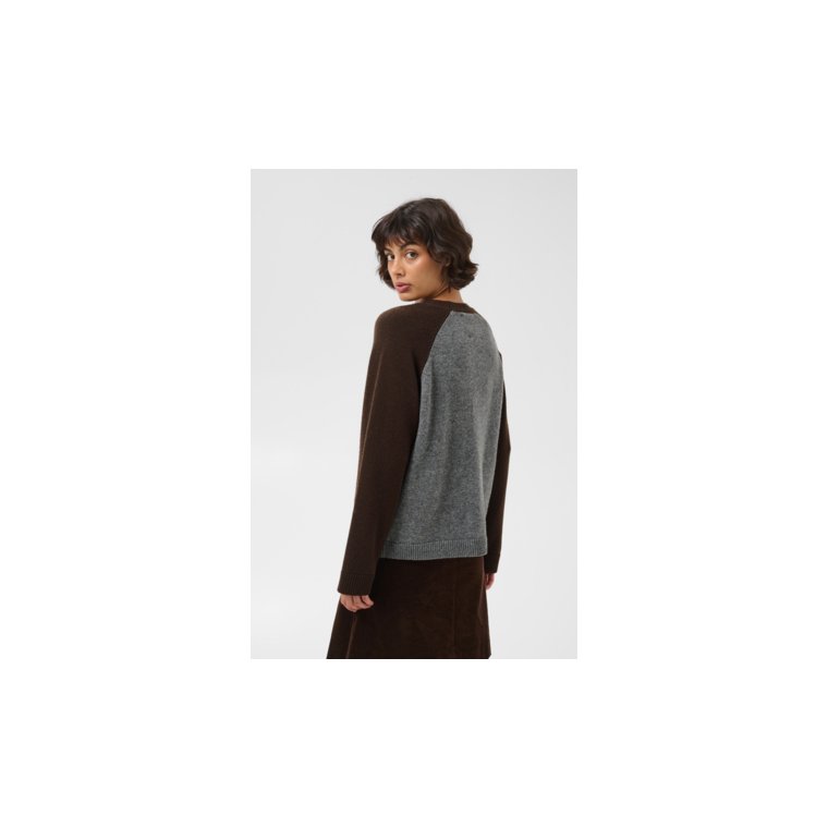 Part Two - CleoPW Pullover - Grey/Mole Colorblock