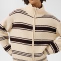 Part Two - CamiriaPW Pullover - Off White w. Brown Stripes