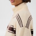 Part Two - CamiriaPW Pullover - Off White w. Brown Stripes