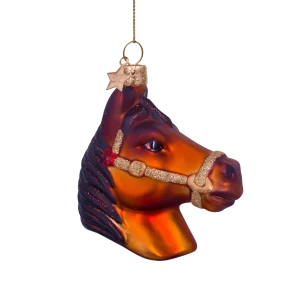 Vondels - Julekugle - glas - Brown horse