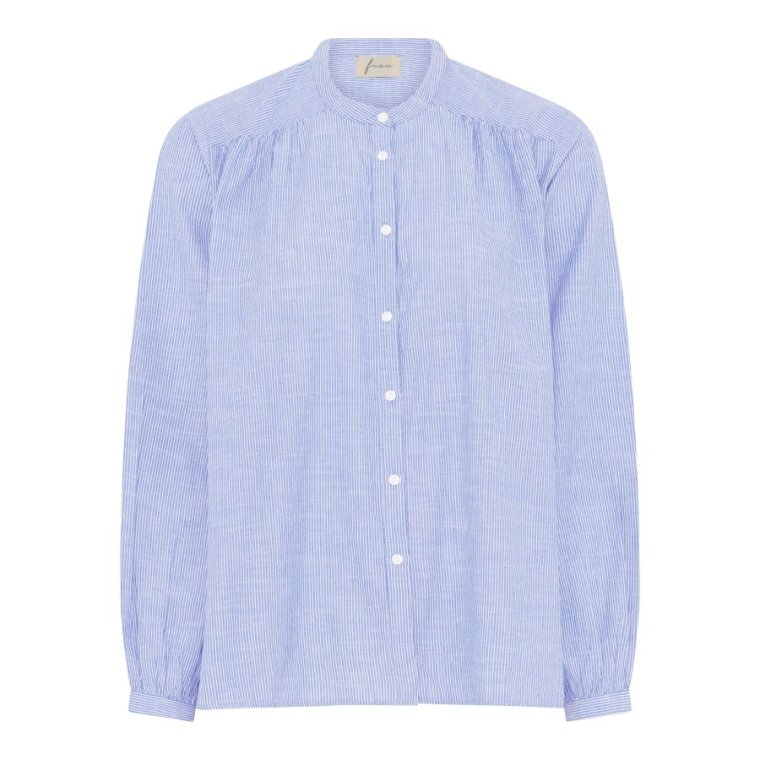 FRAU - Florence ls shirt - Baby Lavender Stripe