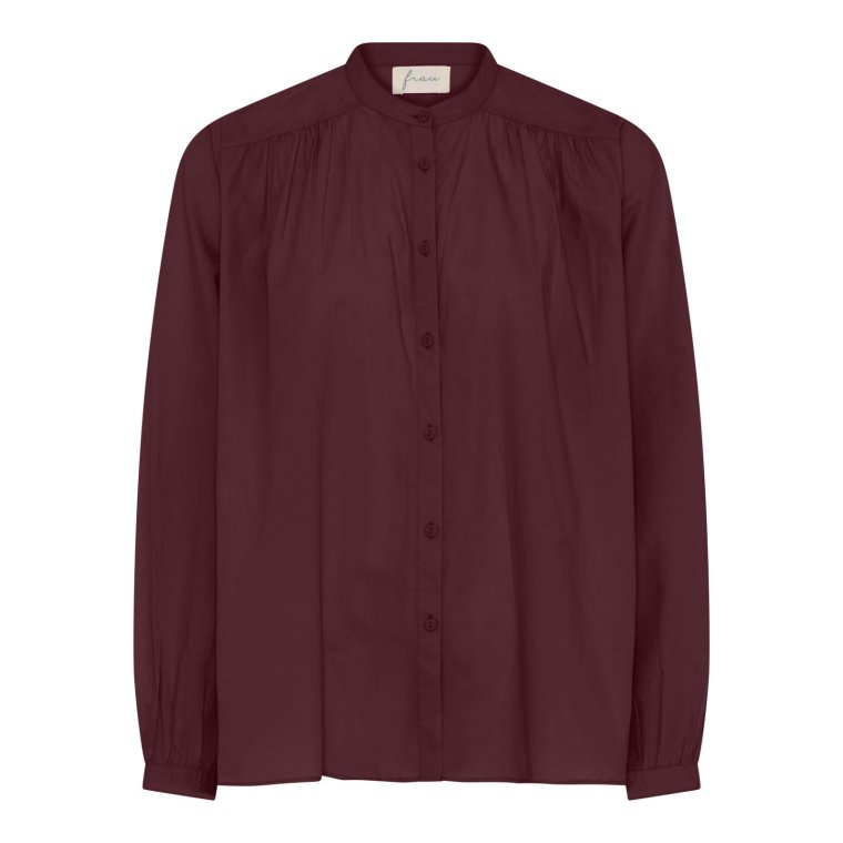 FRAU - Florence ls shirt - Red Mahogany
