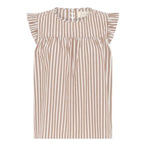FRAU - Stockholm top BC - Coffee Wide Stripe
