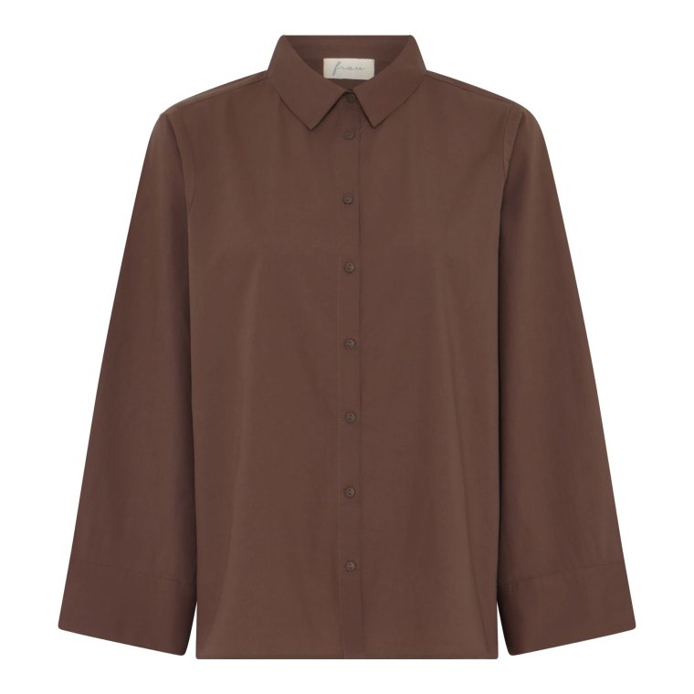 FRAU - Dhaka wide sleeve shirt - Coffee Quartz