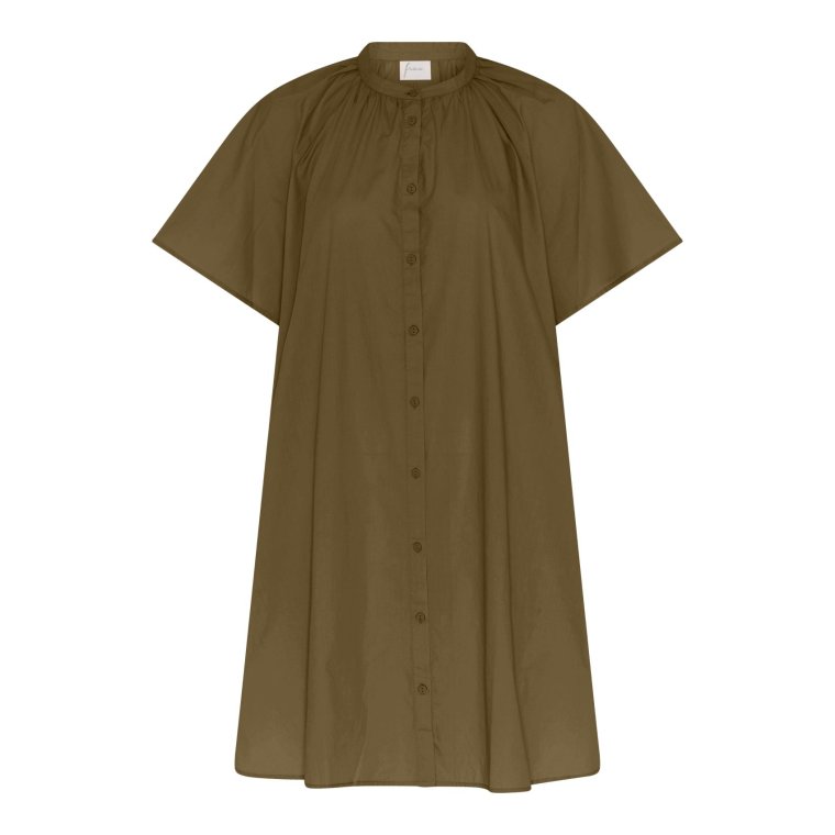 FRAU - Siena short dress - Military Olive
