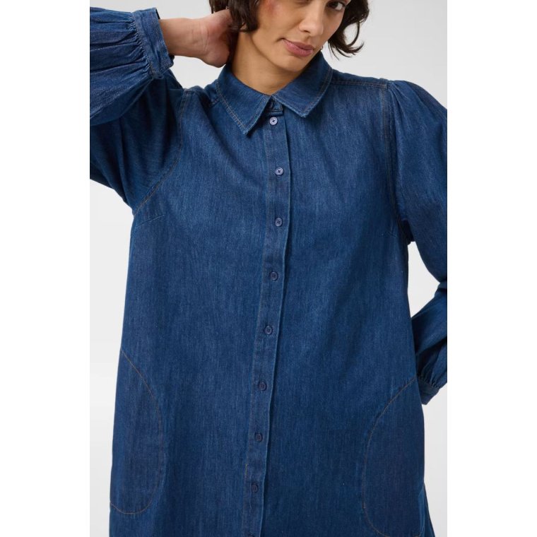 Part Two - EleinanPW Dress - Medium Dark Blue Denim