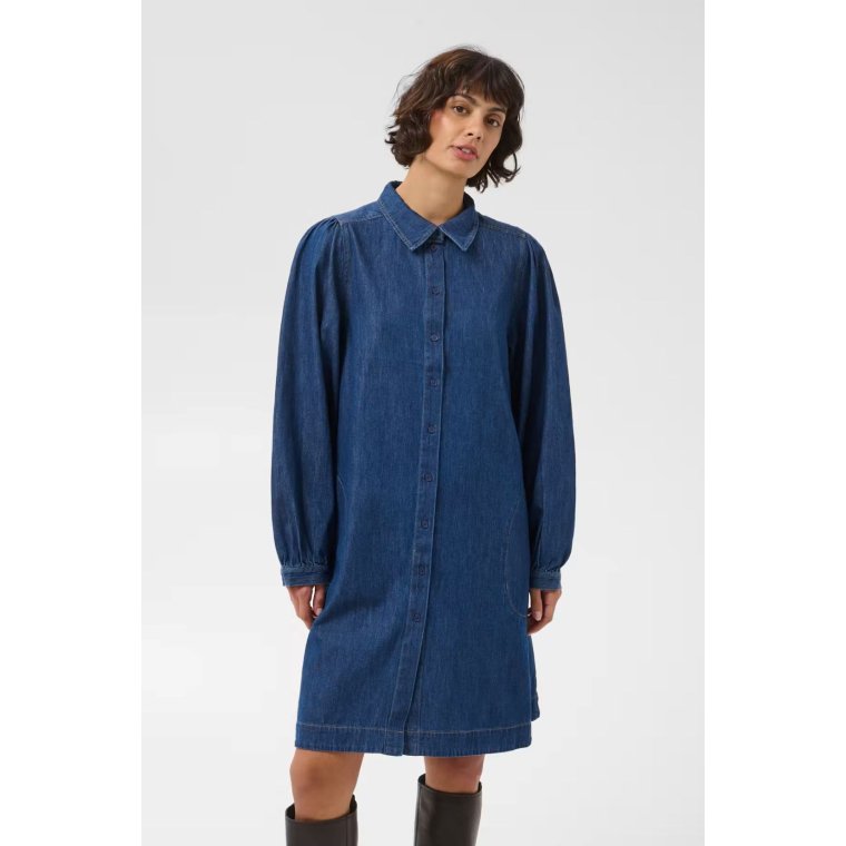 Part Two - EleinanPW Dress - Medium Dark Blue Denim