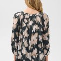 Part Two - CatinPW Blouse - Green Blurred Flower Print