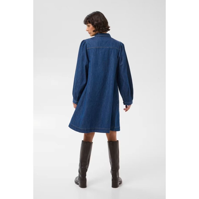 Part Two - EleinanPW Dress - Medium Dark Blue Denim