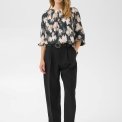 Part Two - CatinPW Blouse - Green Blurred Flower Print