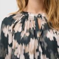 Part Two - CatinPW Blouse - Green Blurred Flower Print