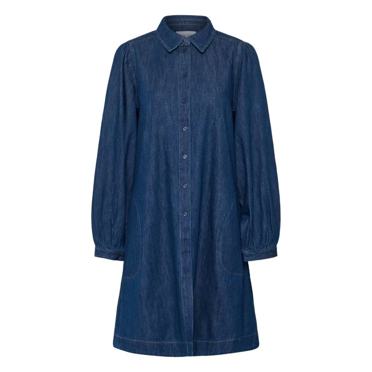 Part Two - EleinanPW Dress - Medium Dark Blue Denim