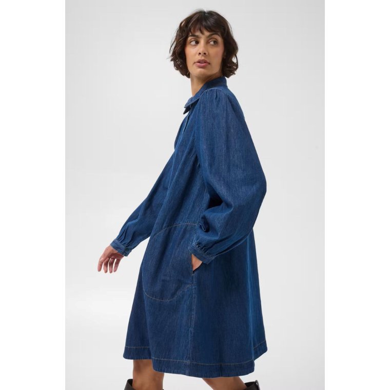 Part Two - EleinanPW Dress - Medium Dark Blue Denim