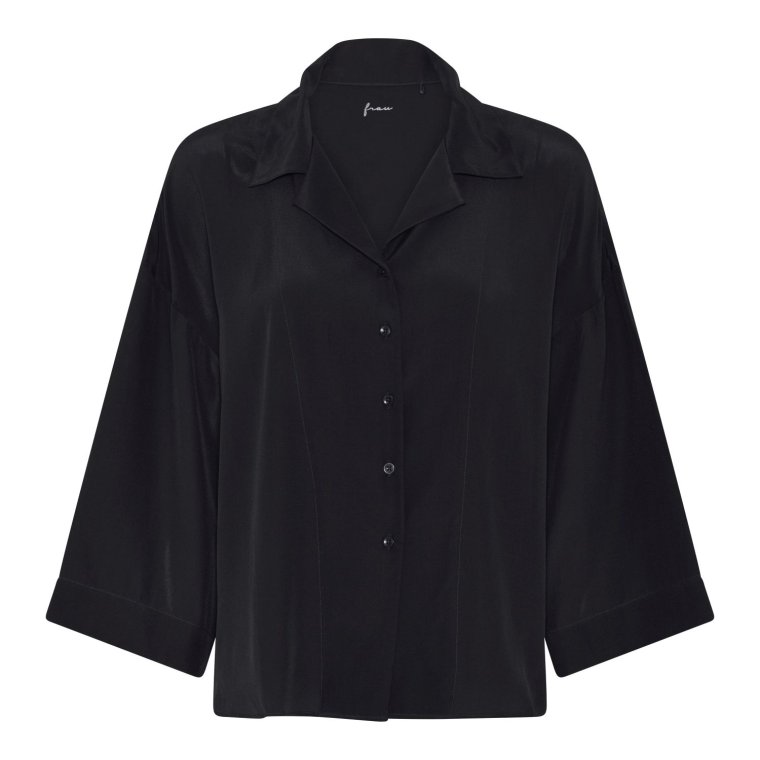 FRAU - Berlin silk crepe shirt - Black