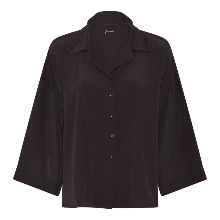 FRAU - Berlin silk crepe shirt - Chocolate Torte