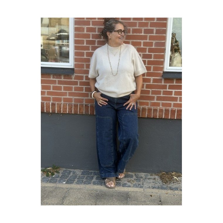 N�MPH - NUTUSCANY MR BAGGY JEANS P3012 - Dark Blue Denim