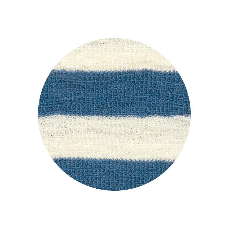 By Basics - 4002 Shirt R-Neck L/S - raw white/denim blue